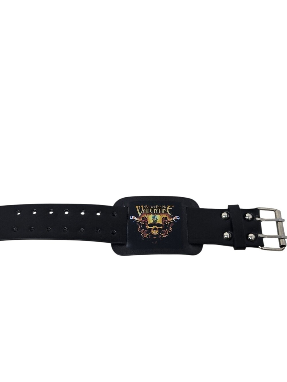 Bullet For My Valentine Leather Wrist Strap Two Pistols